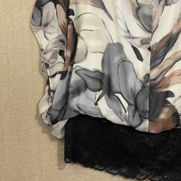 Dressbarn Blouse Women's Large Black, Gray, White Sleeveless - Picture 10 of 11